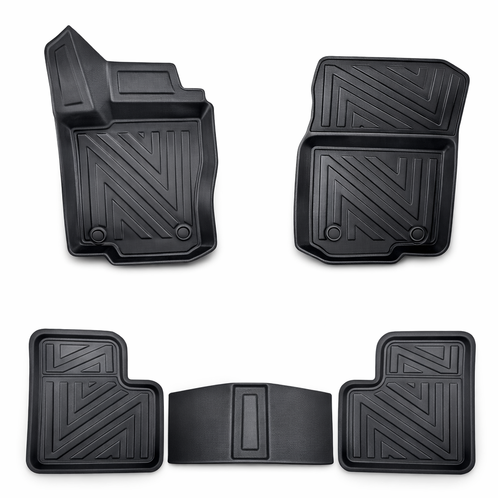 3D Fußmatten für Mercedes GLS X 166 | 2013-2019 | Carbonfaser-Optik 1